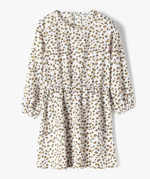 Robe fille imprimée à manches longues et taille élastiquée vue1 - GEMO (ENFANT) - GEMO
