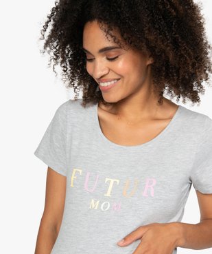 Tee-shirt de grossesse imprimé vue2 - GEMO (MATER) - GEMO