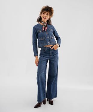 Veste en jean femme  vue4 - GEMO 4G FEMME - GEMO
