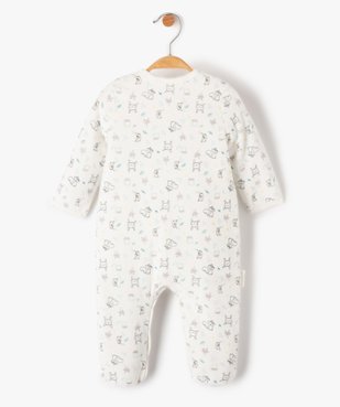 Pyjama bébé en velours imprimé à ouverture pressionnée sur l'avant - Petit Béguin vue3 - PETIT BEGUIN - GEMO