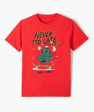 Tee-shirt garçon à manches courtes spécial Noël vue1 - GEMO (JUNIOR) - GEMO
