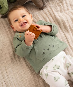 Sweat brassière avec poche fantaisie bébé garçon vue1 - GEMO 4G BEBE - GEMO