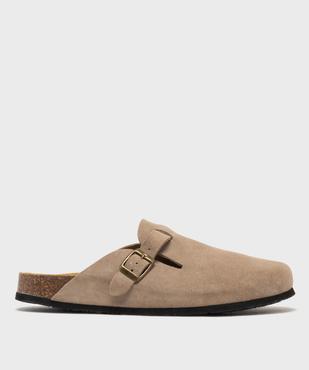 Sabot dessus cuir avec bride ajustable homme - Tanéo vue1 - TANEO GEMO FOR GOOD - GEMO