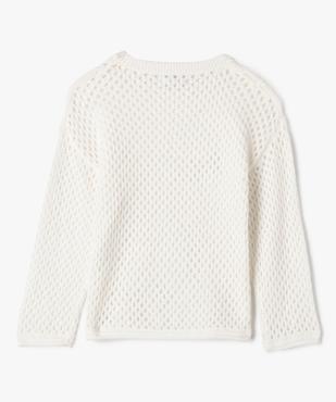 Pull large en maille ajourée fille vue3 - GEMO (ENFANT) - GEMO