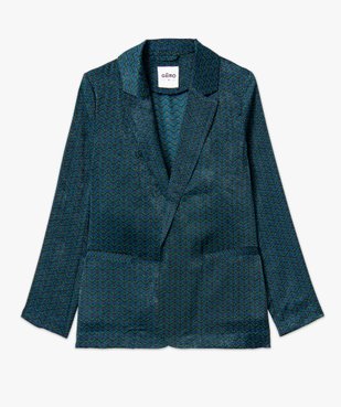 Veste blazer femme imprimée en matière satinée vue4 - GEMO(FEMME PAP) - GEMO