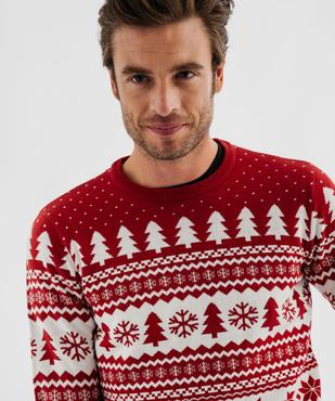 Pull de Noël imprimé jacquard homme vue3 - GEMO (HOMME) - GEMO