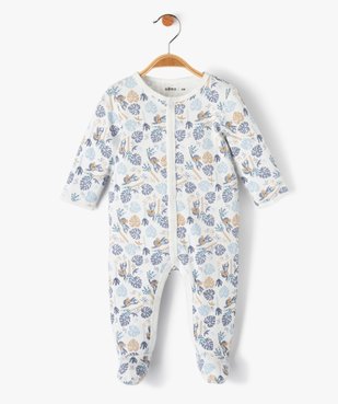 Pyjama bébé en jersey à fermeture ventrale pressionnée et motifs singes vue1 - GEMO(BB COUCHE) - GEMO