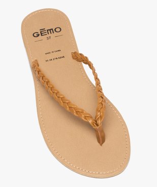 Tongs femme à talon plat et fine bride tressée vue5 - GEMO (CASUAL) - GEMO