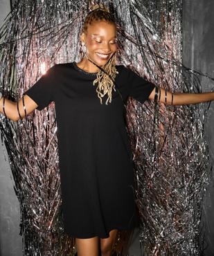 Robe manches courtes coupe droite et courte femme vue1 - GEMO(FEMME PAP) - GEMO