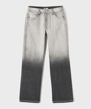 Jean loose à taille réglable avec délavage dégradé fille vue1 - GEMO (JUNIOR) - GEMO