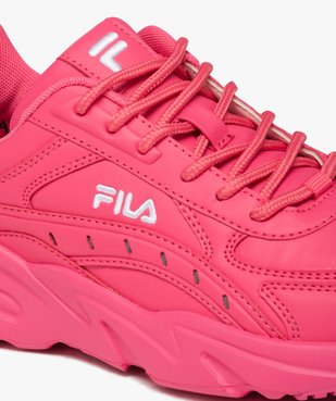 Baskets femme unies à lacets ton sur ton style running - Fila vue6 - FILA - GEMO