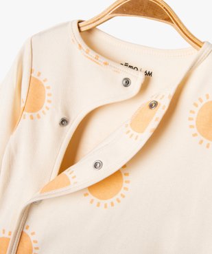 Pyjama bébé ouvert devant avec motifs soleils vue3 - GEMO 4G BEBE - GEMO