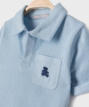 Polo en coton avec poche poitrine bébé garçon - LuluCastagnette vue2 - LULU CASTAGNETTE GEMO FOR GOOD - GEMO