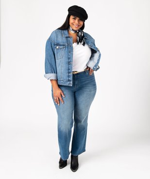Veste en jean délavée femme grande taille vue5 - GEMO 4G GT - GEMO
