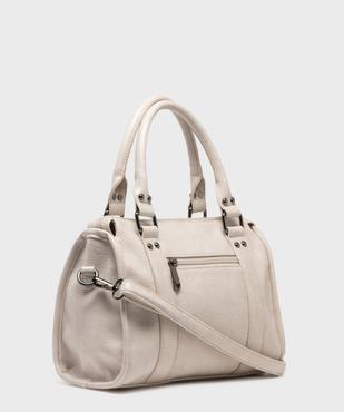 Sac à main verni mat à clous et bandoulière amovible femme vue2 - GEMO (ACCESS) - GEMO