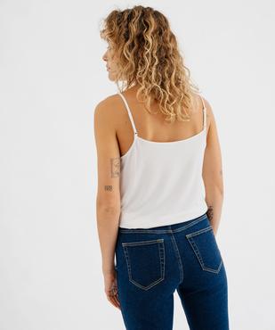 Débardeur à fines bretelles bi-matières femme  vue3 - GEMO(FEMME PAP) - GEMO