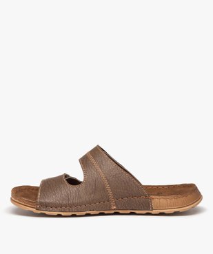 Mules homme à double bride ajustable scratch vue3 - GEMO (CASUAL) - GEMO