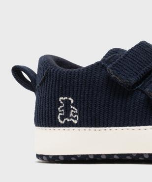 Chaussons de naissance en velours côtelé à scratch - LuluCastagnette vue6 - LULUCASTAGNETTE - GEMO