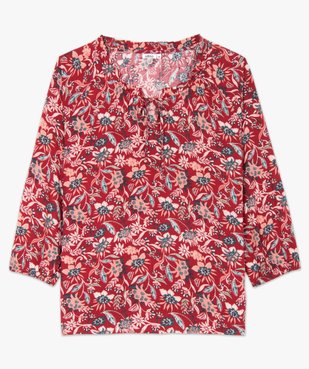 Blouse femme imprimée avec manches 3/4 élastiquées vue4 - GEMO(FEMME PAP) - GEMO