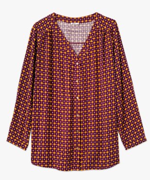 Chemise à manches longues imprimée femme grande taille vue4 - GEMO 4G GT - GEMO