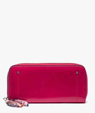 Portefeuille femme zippé en vernis mat avec zip ruban vue1 - GEMO (ACCESS) - GEMO