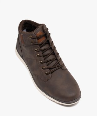 Baskets homme semi-montantes avec intérieur fourré vue5 - GEMO (CASUAL) - GEMO