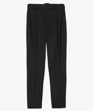 Pantalon femme en toile coupe carotte vue4 - GEMO(FEMME PAP) - GEMO