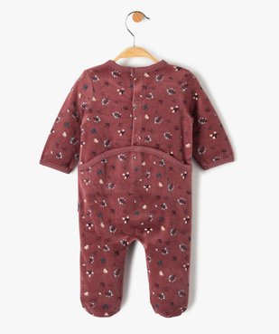 Pyjama bébé pont-dos en velours à motifs fleurs - Petit Béguin vue4 - PETIT BEGUIN - GEMO