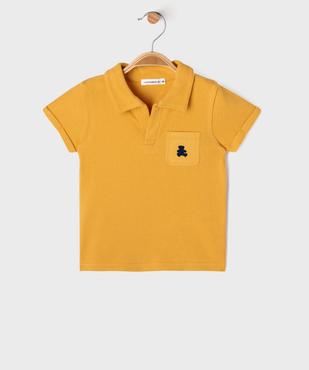 Polo manches courtes en coton bouclette bébé garçon - LuluCastagnette vue1 - GEMO