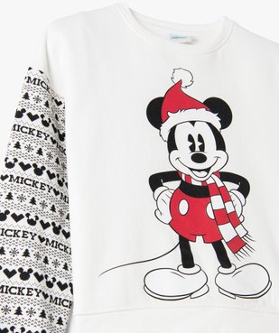 Sweat de Noël fille court avec motif Mickey - Disney vue3 - DISNEY DTR - GEMO