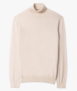 Pull homme à col roulé 100% laine mérinos vue4 - GEMO (HOMME) - GEMO