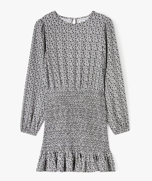 Robe courte à manches longues et smocks fille vue1 - GEMO (JUNIOR) - GEMO