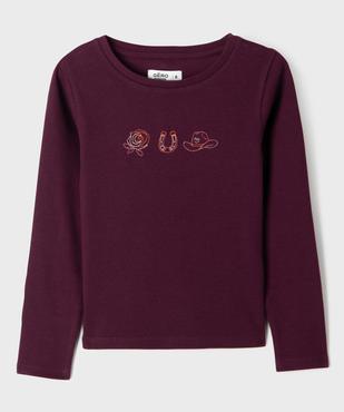 Tee-shirt manches longues en maille côtelée fille vue1 - GEMO 4G FILLE - GEMO