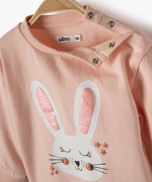 Sweat bébé fille avec motif animal sur l’avant vue2 - GEMO C4G BEBE - GEMO
