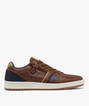 Baskets basses à lacets au look urbain homme vue2 - URBAN STEPS - GEMO