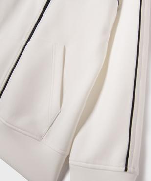 Sweat zippé à capuche avec liserés contrastants garçon vue3 - GEMO (JUNIOR) - GEMO