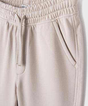 Bermuda uni en maille French Terry avec ceinture ajustable garçon vue2 - GEMO 4G GARCON - GEMO