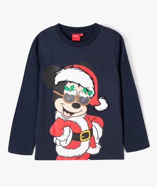 Tee-shirt à manches longues spécial Noël avec motif Mickey garçon - Disney vue1 - MICKEY - GEMO