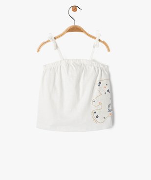 Débardeur bébé fille à fines bretelles et broderie - LuluCastagnette vue2 - LULUCASTAGNETTE - GEMO