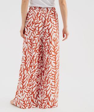 Pantalon de pyjama fluide imprimé femme vue3 - GEMO 4G FEMME - GEMO