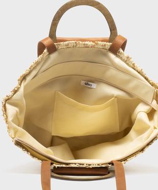 Sac en paille tricolore porté main et porté épaule femme vue3 - GEMO (ACCESS) - GEMO