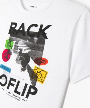 Tee-shirt imprimé en coton garçon vue3 - GEMO (JUNIOR) - GEMO