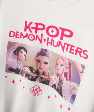Sweat en molleton imprimé fille - KPop Demon Hunters vue2 - KPOP DEMON HUNTERS - GEMO