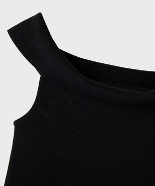 Tee-shirt sans manches à col bardot en maille côtelée fille vue2 - GEMO 4G FILLE - GEMO