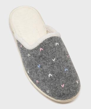 Chaussons mules avec motifs brodés femme vue5 - G'FLEX GEMO FOR GOOD - GEMO