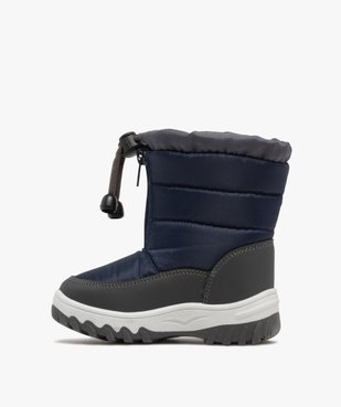 Après-ski bébé garçon fourrés avec zip central et bouton auto-bloquant vue3 - ATHLETIC - GEMO
