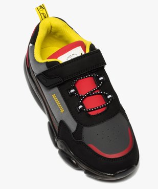 Baskets garçon colorées à semelle translucide et scratch vue5 - Nikesneakers (ENFANT) - Nikesneakers
