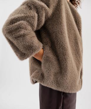 Manteau court en fourrure imitation femme vue7 - GEMO 4G FEMME - GEMO