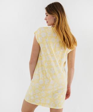 Chemise de nuit en coton à motifs marins femme vue3 - GEMO 4G FEMME - GEMO