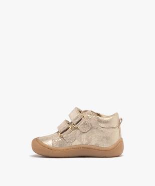 Chaussures premiers pas en cuir à scratch bébé fille - Na! vue3 - NA! GEMO FOR GOOD - GEMO